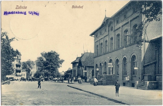 Dworzec przed rokiem 1915.